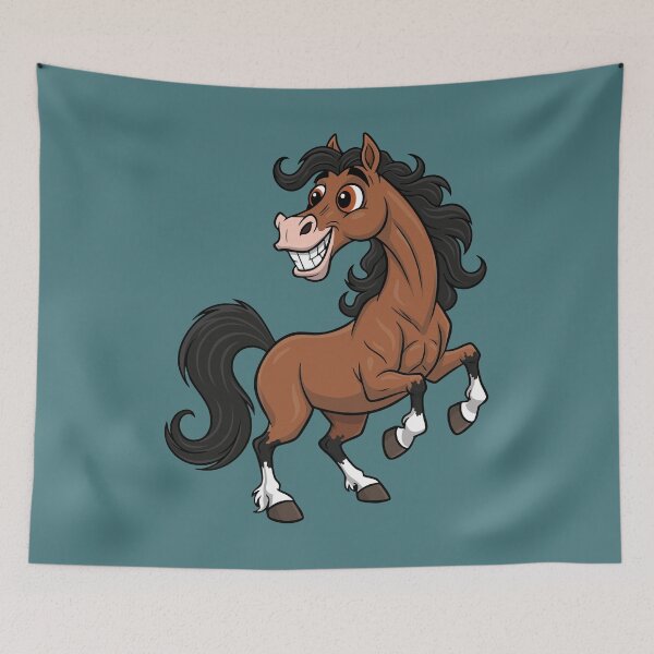 Item preview, A cartoon drawing of an Adaev horse designed and sold by Cheval-de-coeur.