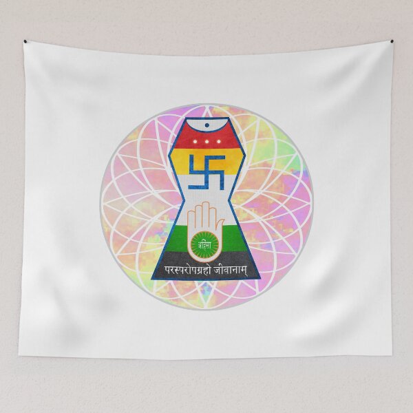 Item preview, Jainism, Jain , symbol spiritual artwork, ahimsa, mahaveer,om stamp. designed and sold by JrNergal.