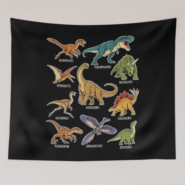 Item preview, Dinosaur Species Chart Prehistoric Dinosaur Art designed and sold by roni-harbor.