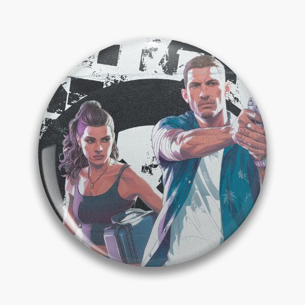 Item preview, : GTA 6 Jason and Lucia Vice City Streetwear Graphic Poster designed and sold by Shopunte.