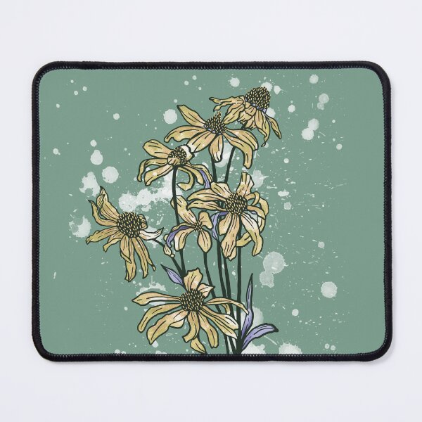 Item preview, Yellow Cone Flowers with Purple Leaves designed and sold by Lynne Adams.