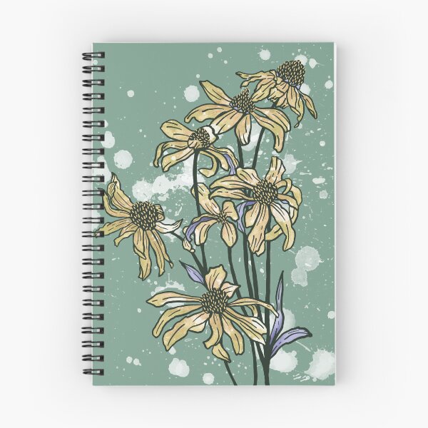Item preview, Yellow Cone Flowers with Purple Leaves designed and sold by Lynne Adams.