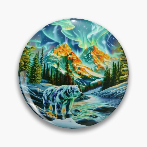 Item preview, Bear Snowy Mountain Forest Art designed and sold by MargaretWiktor.