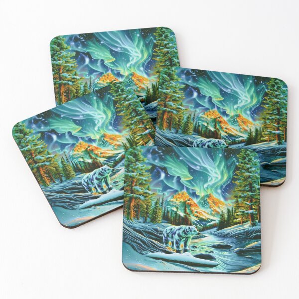 Item preview, Bear Snowy Mountain Forest Art designed and sold by MargaretWiktor.