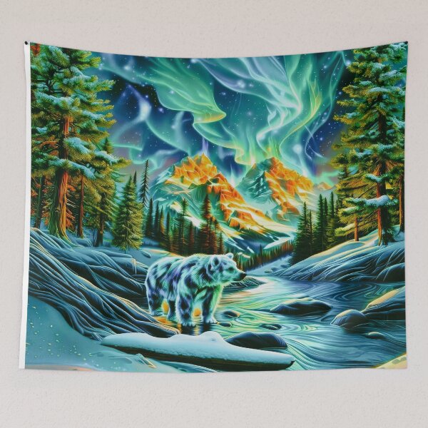 Item preview, Bear Snowy Mountain Forest Art designed and sold by MargaretWiktor.