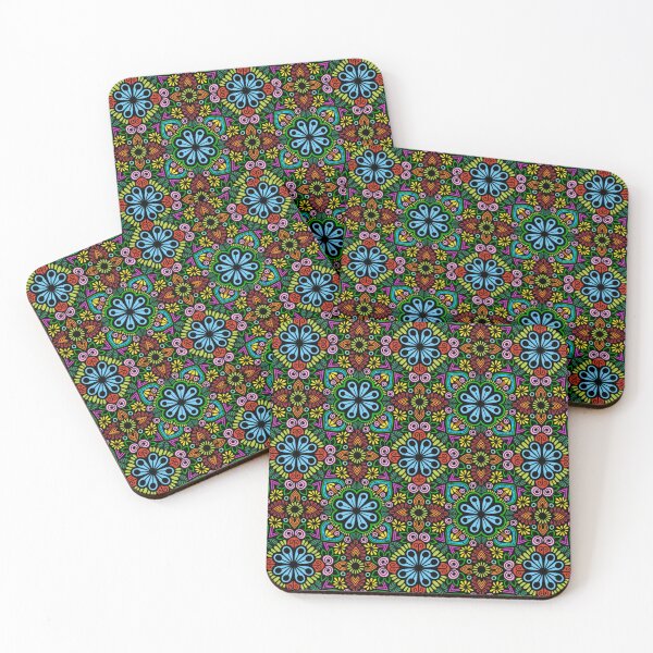 Item preview, Ethnic Mexican Floral Mandala Kaleidoscope Pattern designed and sold by FioreDiCiliegio.