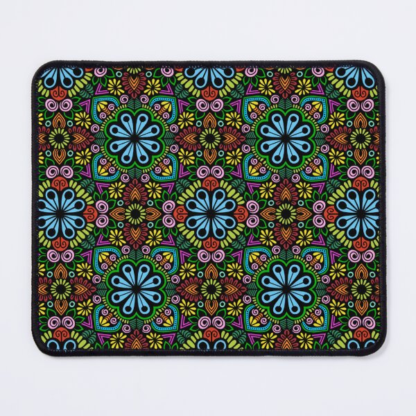 Item preview, Ethnic Mexican Floral Mandala Kaleidoscope Pattern designed and sold by FioreDiCiliegio.