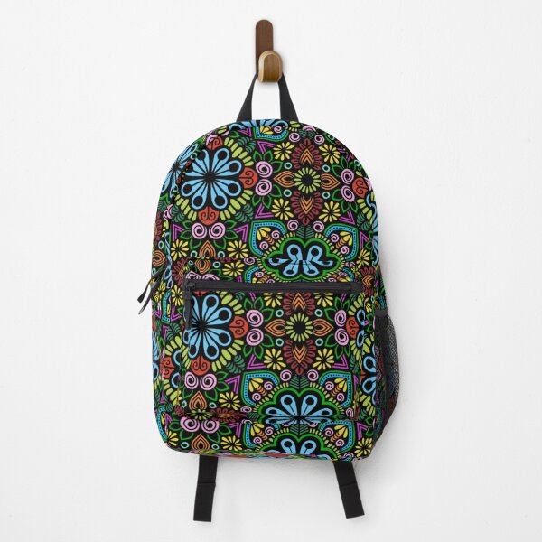 Item preview, Ethnic Mexican Floral Mandala Kaleidoscope Pattern designed and sold by FioreDiCiliegio.