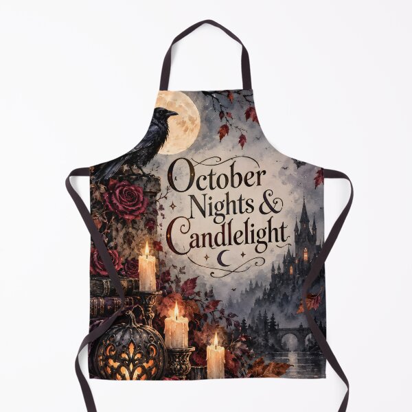 Item preview, October Nights & Candlelight – Gothic Raven Halloween designed and sold by blankTeeShirt.