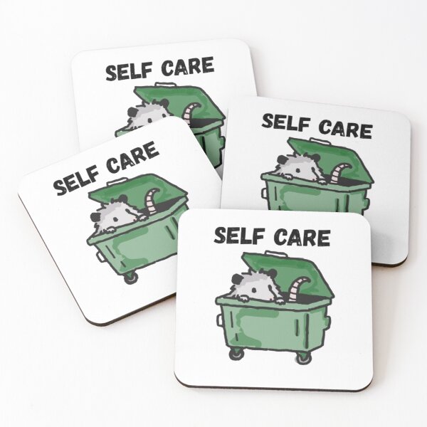 Item preview, Self Care Possum in a Dumpster – Funny Possum Doodle Sticker designed and sold by MartynaMakes.