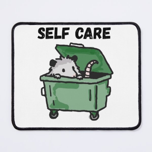 Item preview, Self Care Possum in a Dumpster – Funny Possum Doodle Sticker designed and sold by MartynaMakes.