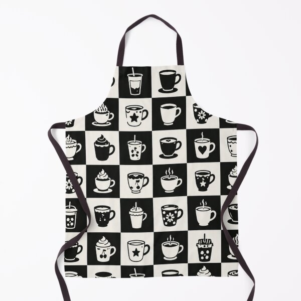 Item preview, Black & White Coffee Cup Checkerboard Pattern | Retro Coffee Lover Aesthetic designed and sold by TheStephanieRome.
