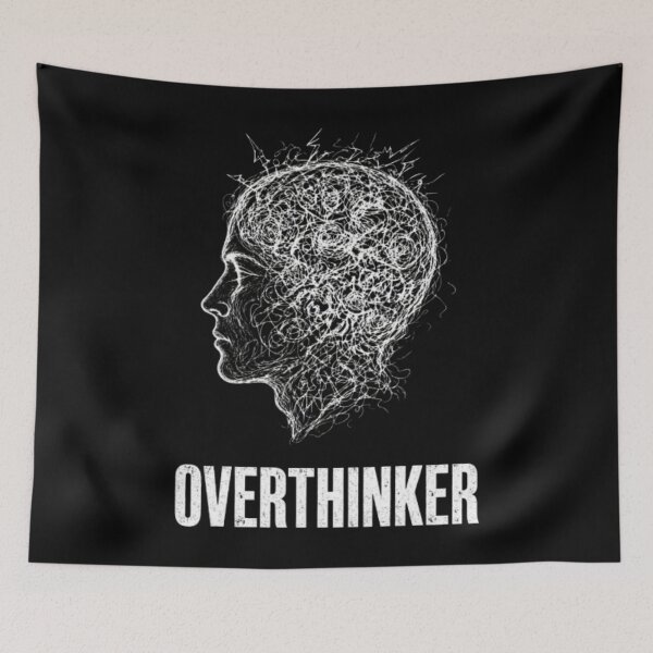Item preview, Overthinker – Chaotic Mind Dark Aesthetic Design designed and sold by OddySpud.apparel.