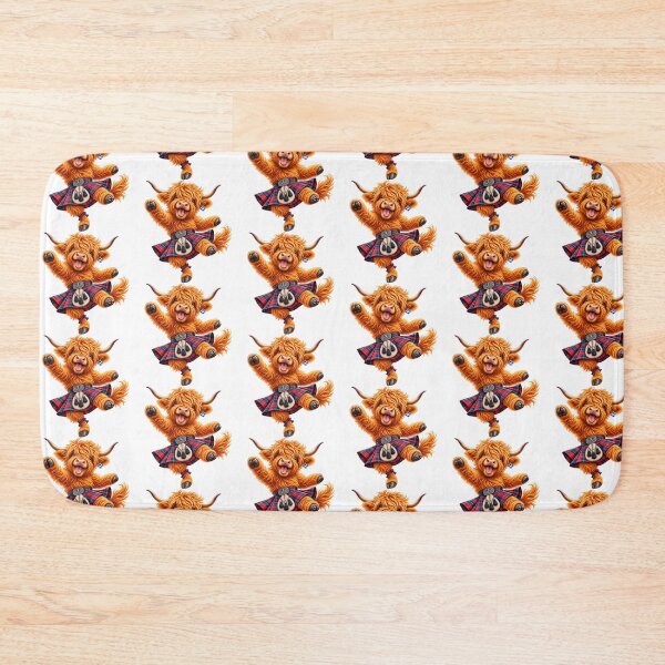 Item preview, Cute Scottish Highland Cow Highland Dancing in Tartan Kilt designed and sold by MaedK.