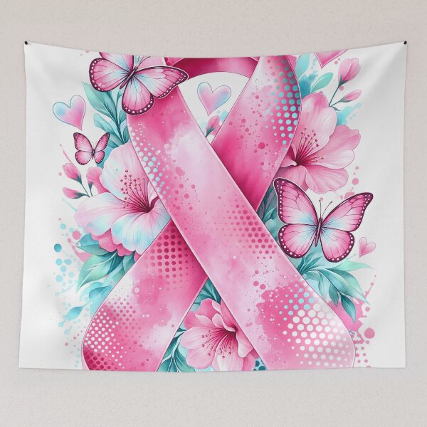 Item preview, Watercolor Pink Ribbon Butterfly Hope designed and sold by Artistikastore.