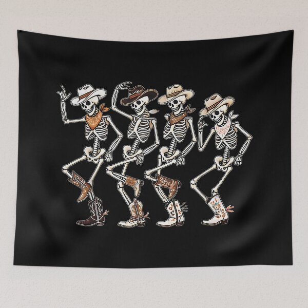 Item preview, Dancing Skeleton Cowboys Western Country Rodeo Halloween designed and sold by Daisy Grimes.