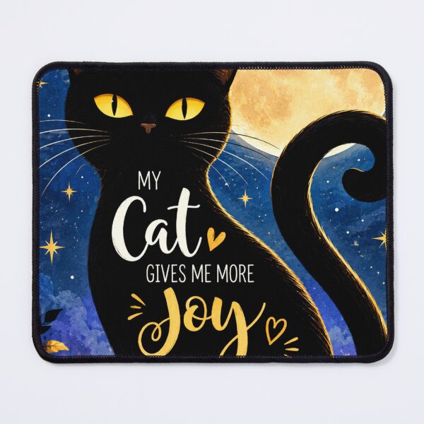Item preview, My Cat Gives Me More Joy Than My Life – Funny Black Cat Moon Lover designed and sold by AbstractAuraArt.