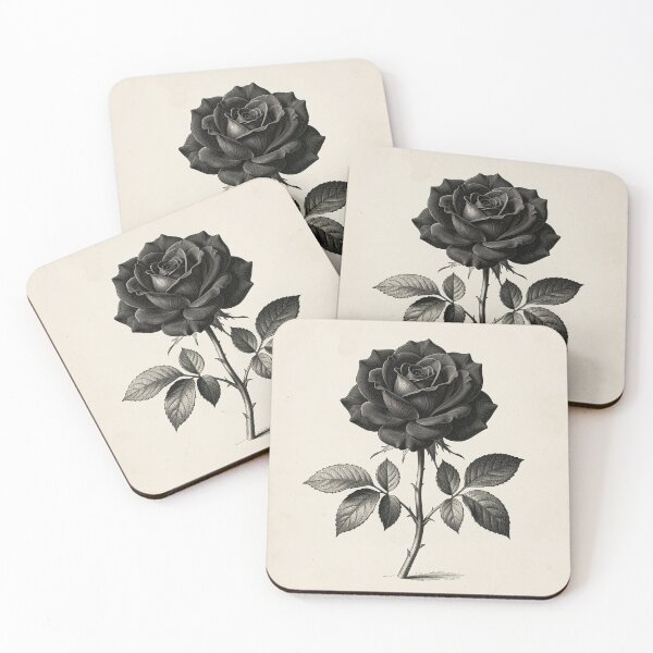 Item preview, Dark Botanical - Black Rose designed and sold by Shadow Charm.