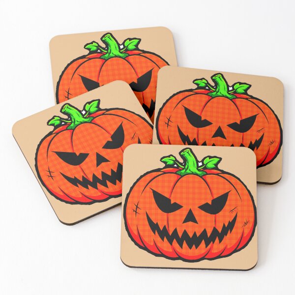 Item preview, Scary Halloween Pumpkin - Evil Orange Jack O' Lantern designed and sold by AstronautMerch.