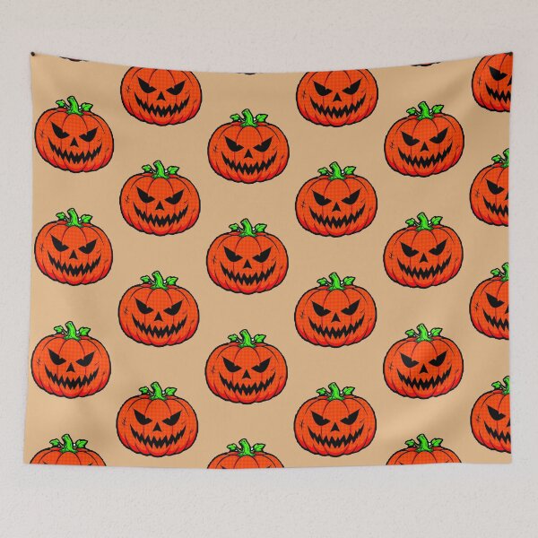 Item preview, Scary Halloween Pumpkin - Evil Orange Jack O' Lantern designed and sold by AstronautMerch.