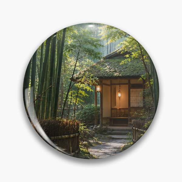 Item preview, Wabi-Sabi Tea House in a Bamboo Grove – Japanese Garden designed and sold by CHANNELZIPANG.