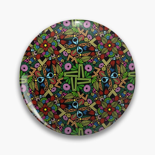 Item preview, Abstract Tribal Geometric Graffiti Mandala Pattern designed and sold by FioreDiCiliegio.