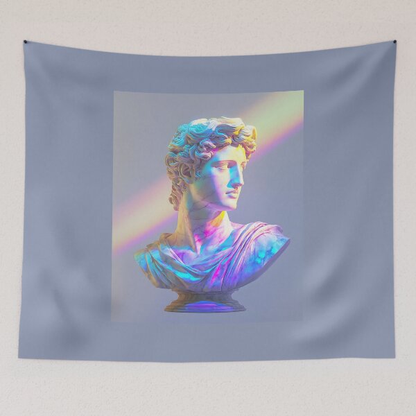 Item preview, Vaporwave Marble Bust, 3d Render, Vibrant Rainbow Spectrum designed and sold by Checho30.