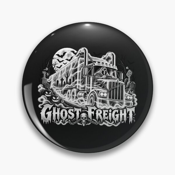 Item preview, Ghost Freight Monochrome Semi Truck - Black and White Phantom Driver Art designed and sold by NomadForge.