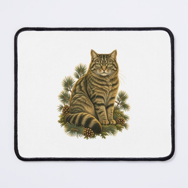 Item preview, Scottish Wildcat | Vintage Woodland Conservation Art | Rewilding Gift designed and sold by Brackenlume Studio.