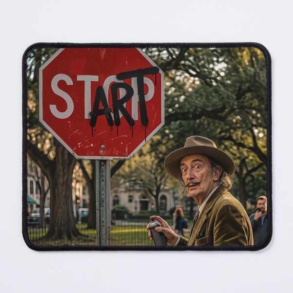 Item preview, Salvador Dali Start Sign Graffiti Street Art designed and sold by trekxtherex.
