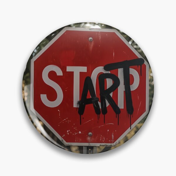 Item preview, Salvador Dali Start Sign Graffiti Street Art designed and sold by trekxtherex.