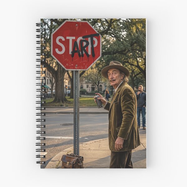 Item preview, Salvador Dali Start Sign Graffiti Street Art designed and sold by trekxtherex.