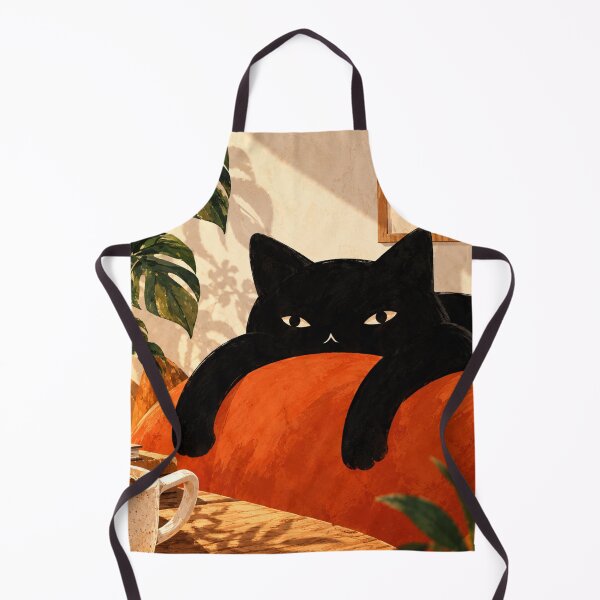 Item preview, Funny Black Cat Lover Gift | Lazy Cat Coffee Cozy Home designed and sold by AbstractAuraArt.