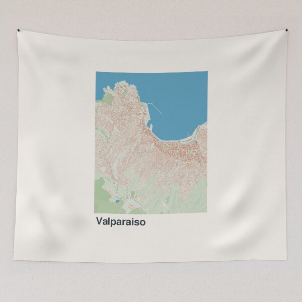 Item preview, Valparaiso Minimalistic Map Art designed and sold by MapsNerd.