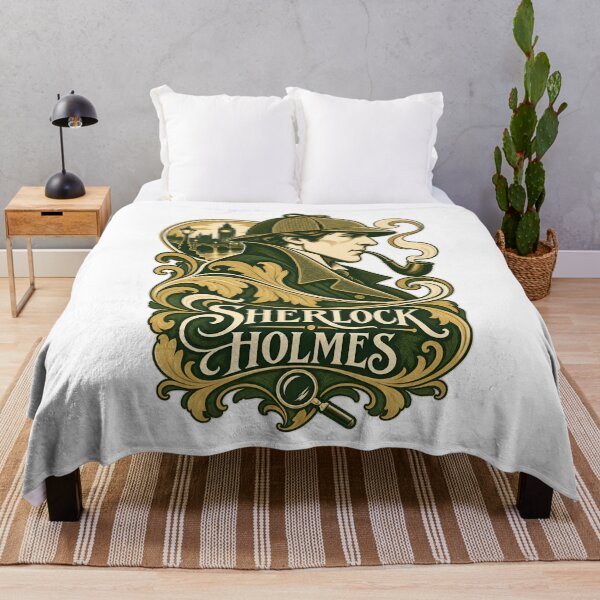 Item preview, Sherlock Holmes: Ornate Green London Portrait designed and sold by Fenay Designs.