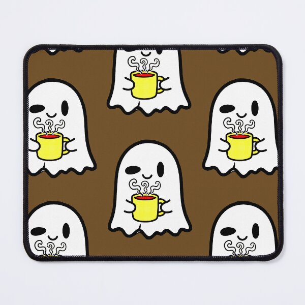 Item preview, Cute Ghost with Coffee - Adorable Halloween Ghost Drinking Coffee designed and sold by AstronautMerch.