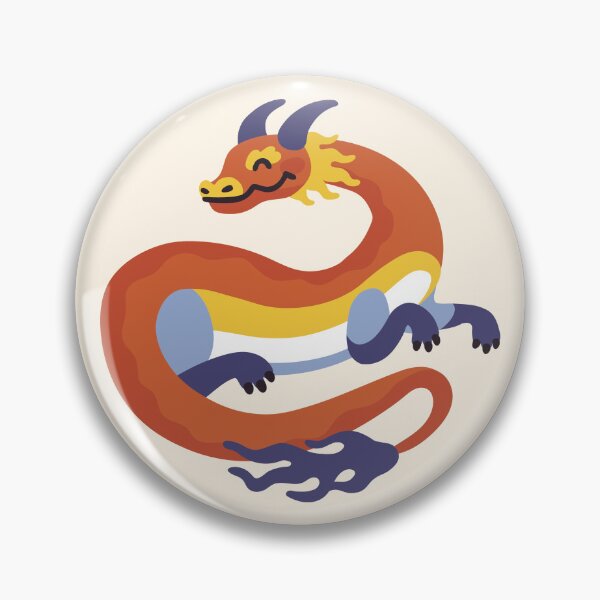 Item preview, AROACE DRAGON (orange and blue) Aro Ace Aromantic Asexual Queer Pride LGBTQ+ designed and sold by Victoria Barron.