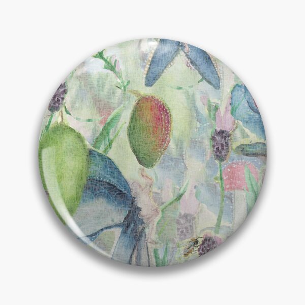 Item preview, Blue Garden Fairies Collage - Cracked Paint Linen Texture designed and sold by FaireWaveArt.