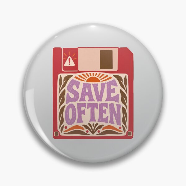 Item preview, Save Often Retro Safety Poster designed and sold by hattie's.