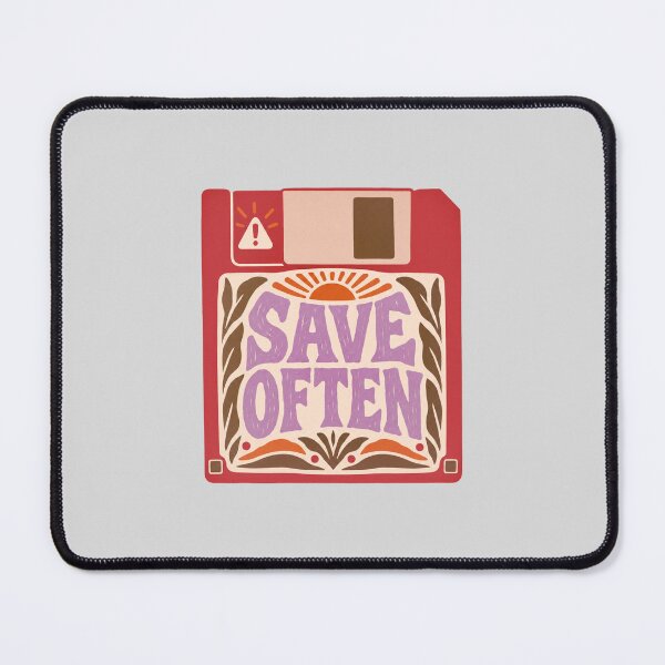 Item preview, Save Often Retro Safety Poster designed and sold by hattie's.