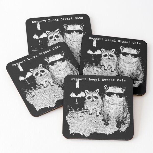 Item preview, Support Local Street Cats Funny Raccoon Skunk Possum Meme designed and sold by Thedondom.