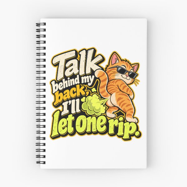 Item preview, Talk Behind My Back I’ll Let One Rip Funny Cat Fart T-Shirt designed and sold by DesignArtist.ia.