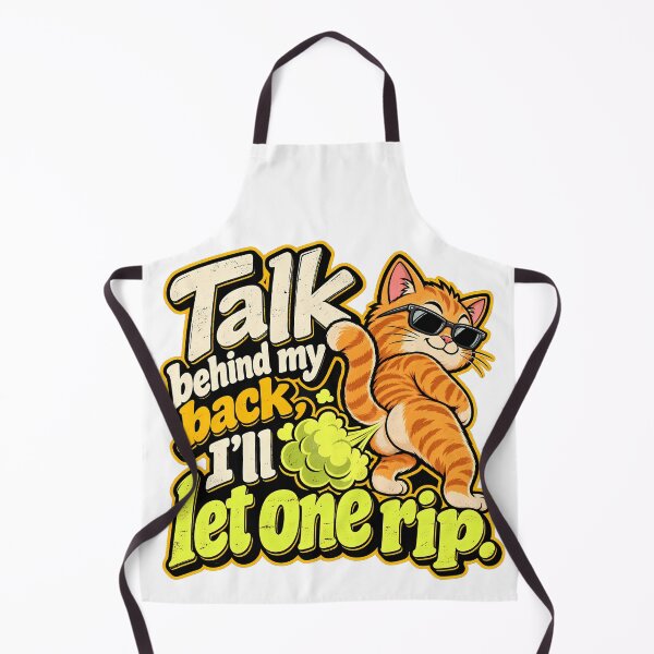 Item preview, Talk Behind My Back I’ll Let One Rip Funny Cat Fart T-Shirt designed and sold by DesignArtist.ia.
