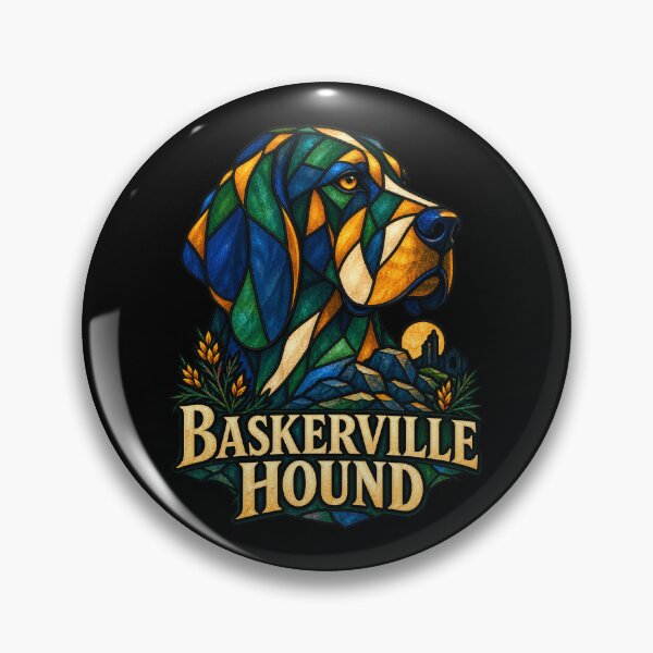 Item preview, Sherlock Holmes: Baskerville Hound Stained Glass designed and sold by Fenay Designs.