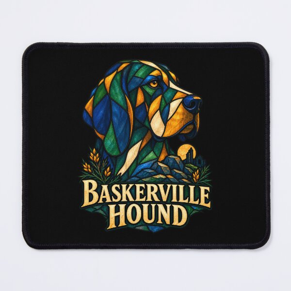 Item preview, Sherlock Holmes: Baskerville Hound Stained Glass designed and sold by Fenay Designs.