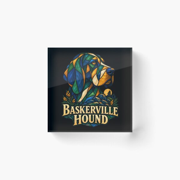 Item preview, Sherlock Holmes: Baskerville Hound Stained Glass designed and sold by Fenay Designs.