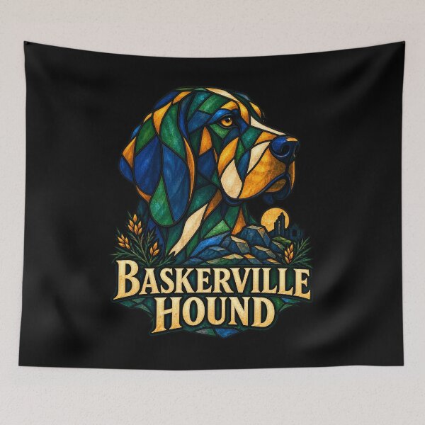 Item preview, Sherlock Holmes: Baskerville Hound Stained Glass designed and sold by Fenay Designs.