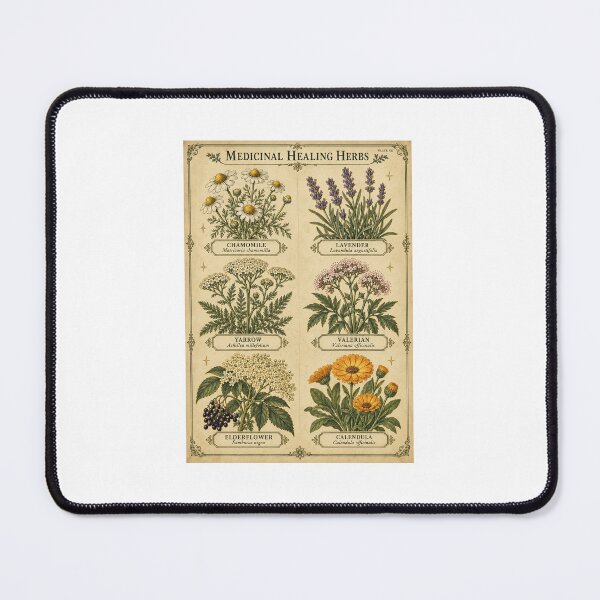 Item preview, Medicinal Herb Chart | Vintage Botanical Apothecary Art | Herbalist Gift designed and sold by Brackenlume Studio.