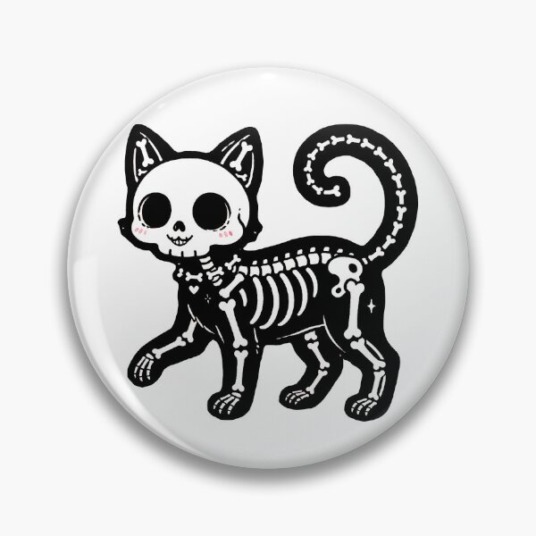 Item preview, Cute Skeleton Cat - Adorable Skull Cat Halloween Kawaii designed and sold by AstronautMerch.