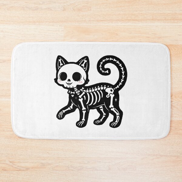 Item preview, Cute Skeleton Cat - Adorable Skull Cat Halloween Kawaii designed and sold by AstronautMerch.